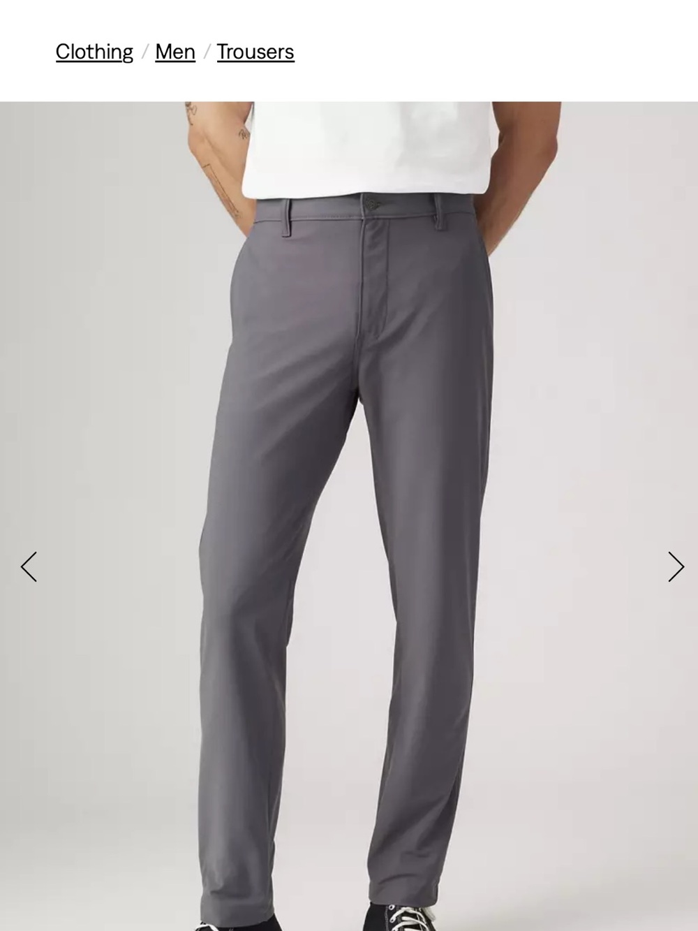 Levi's Men's Charcoal Straight-Leg Chinos